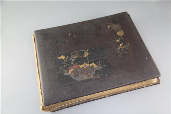 A late 19th / early 20th century photograph album Views and Costumes of Japan by Stillfried and Andersen of Yokohama, album overall 1
